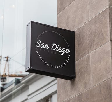 Outdoor sign that reads “San Diego – America’s Finest City”